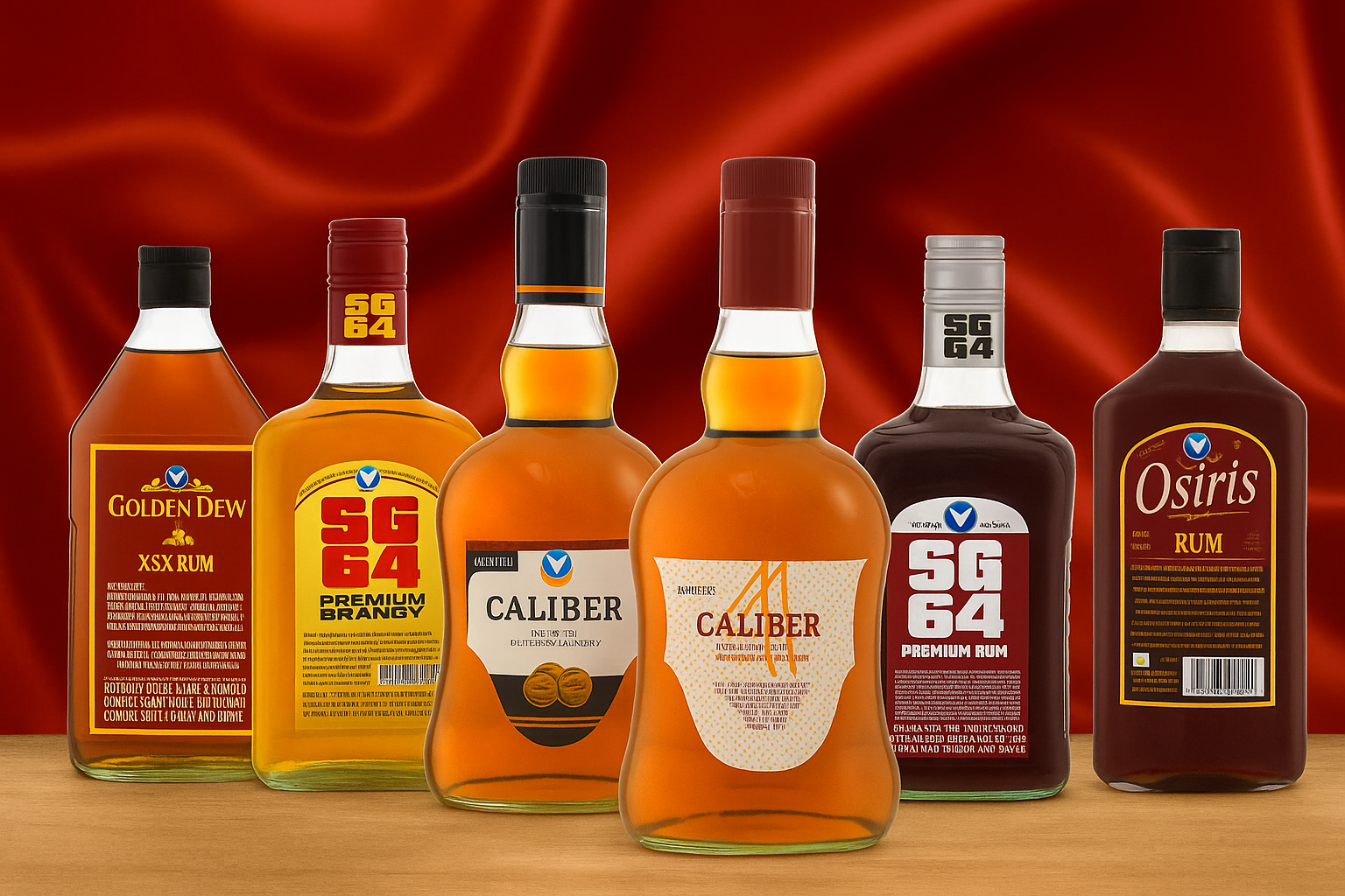 assorted bottles of premium spirits